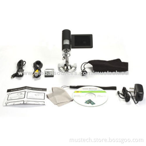 Mustech 5MP portable digital microscope with 3" LCD screen